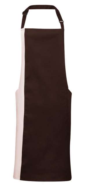 Premier 'colours Collection’ Contrast Bib Apron - Premier 'colours Collection’ Contrast Bib Apron - Dark Chocolate