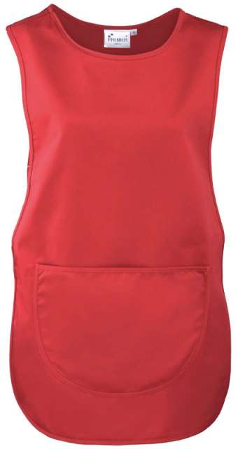 Premier Women's Pocket Tabard - Premier Women's Pocket Tabard - Cherry Red