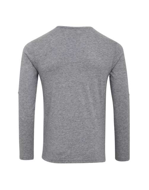 Premier Men's Long John Roll Sleeve Tee - Grau