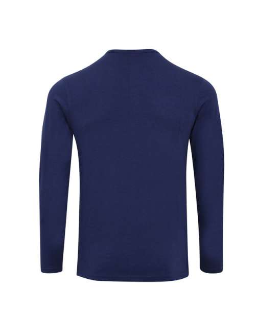 Premier Men's Long John Roll Sleeve Tee - modrá