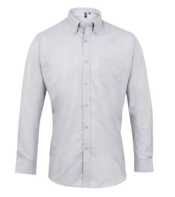 Premier Men’s Long Sleeve Signature Oxford Shirt - Premier Men’s Long Sleeve Signature Oxford Shirt - Sport Grey