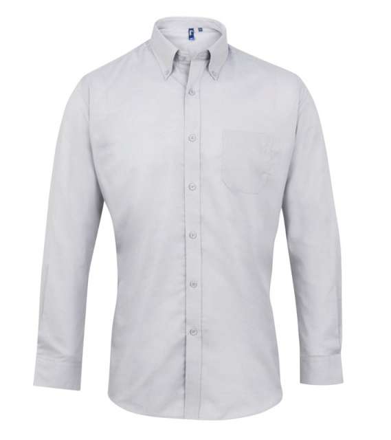 Premier Men’s Long Sleeve Signature Oxford Shirt - grey