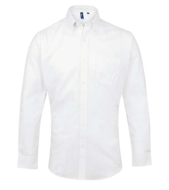 Premier Men’s Long Sleeve Signature Oxford Shirt - Premier Men’s Long Sleeve Signature Oxford Shirt - White