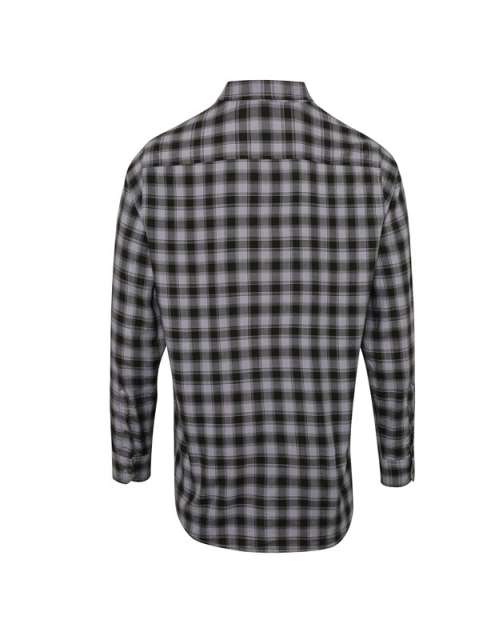 Premier 'mulligan' Check - Men's Long Sleeve Cotton Shirt - Grau