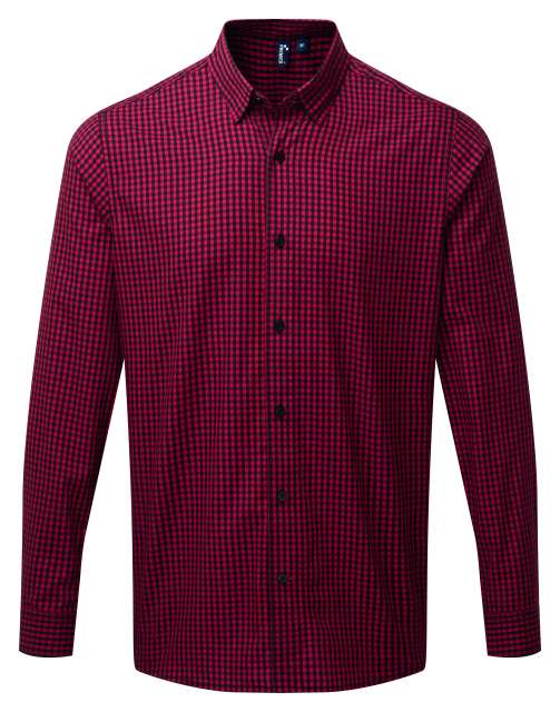 Premier 'maxton' Check Men's Long Sleeve Shirt - černá