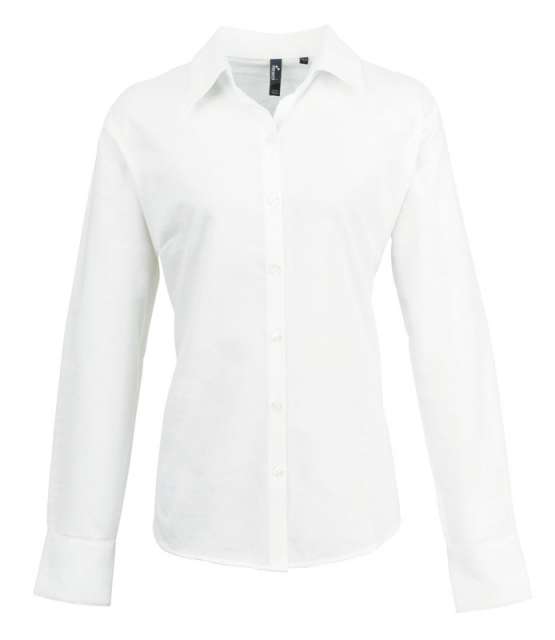Premier Women's Long Sleeve Signature Oxford Blouse - Premier Women's Long Sleeve Signature Oxford Blouse - White