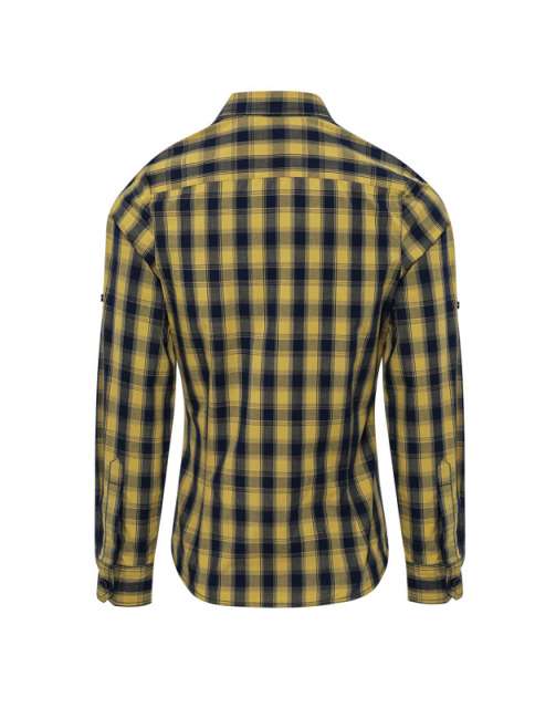 Premier 'mulligan' Check - Women's Long Sleeve Cotton Shirt - Premier 'mulligan' Check - Women's Long Sleeve Cotton Shirt - Old Gold