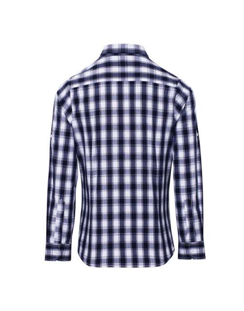 Premier 'mulligan' Check - Women's Long Sleeve Cotton Shirt - bílá