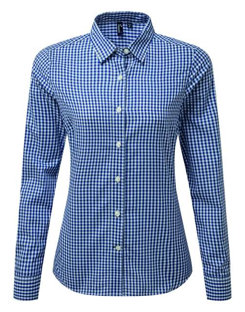 Premier 'maxton' Check Women's Long Sleeve Shirt - modrá