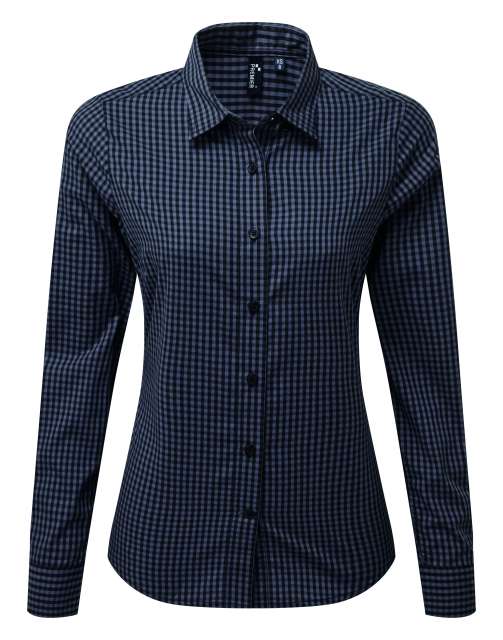 Premier 'maxton' Check Women's Long Sleeve Shirt - šedá