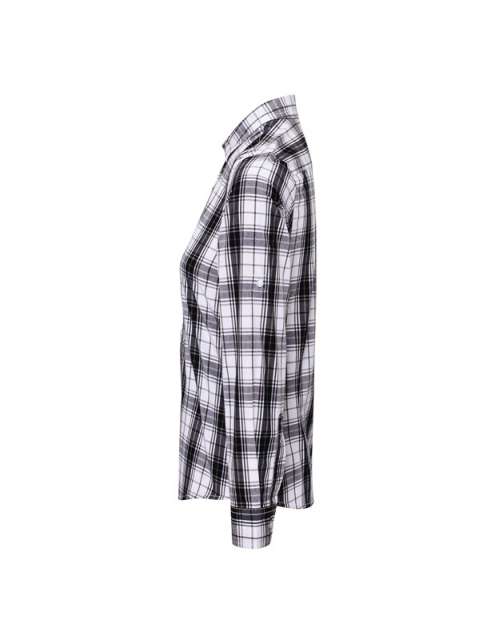 Premier 'ginmill' Check - Women's Long Sleeve Cotton Shirt - black