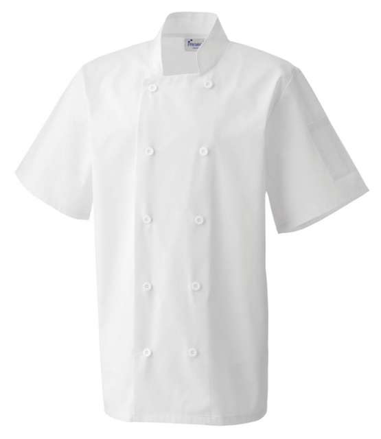 Premier Short Sleeve Chef's Jacket - white