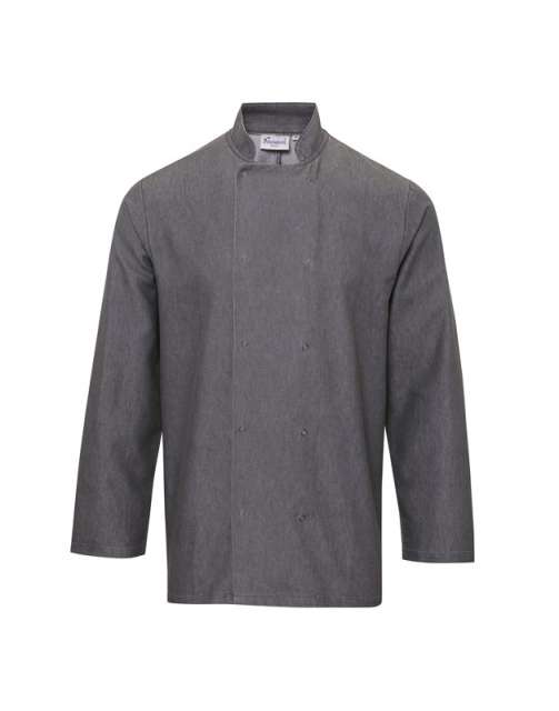 Premier Chef's Denim Jacket - grey