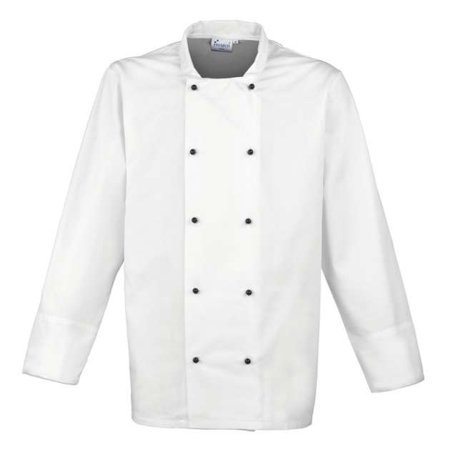 Premier ‘cuisine' Long Sleeve Chef’s Jacket - white