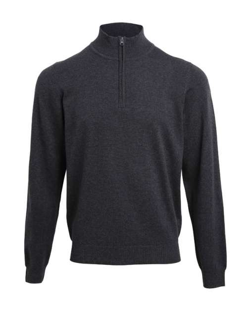 Premier Men's Quarter-zip Knitted Sweater - Premier Men's Quarter-zip Knitted Sweater - 