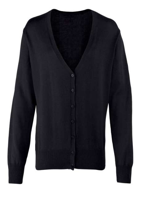 Premier Women's Button-through Knitted Cardigan - Premier Women's Button-through Knitted Cardigan - Black