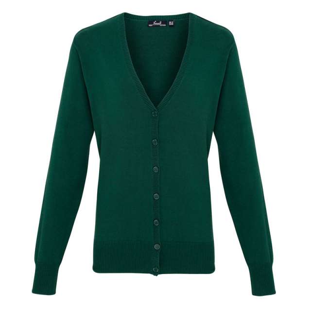 Premier Women's Button-through Knitted Cardigan - green