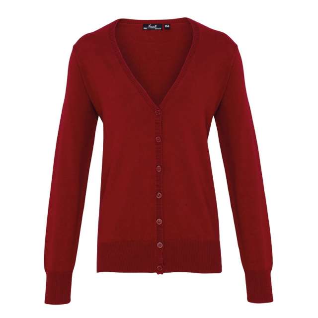 Premier Women's Button-through Knitted Cardigan - Rot