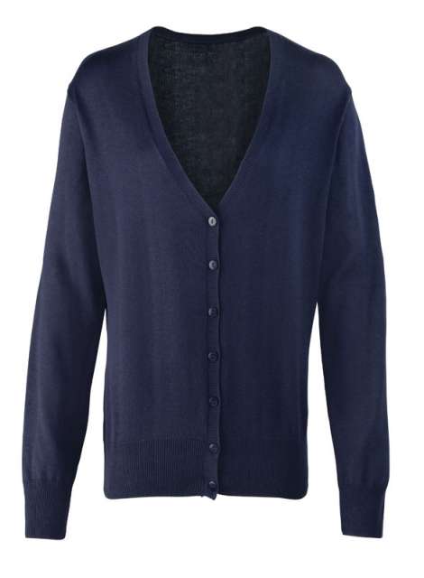 Premier Women's Button-through Knitted Cardigan - blau