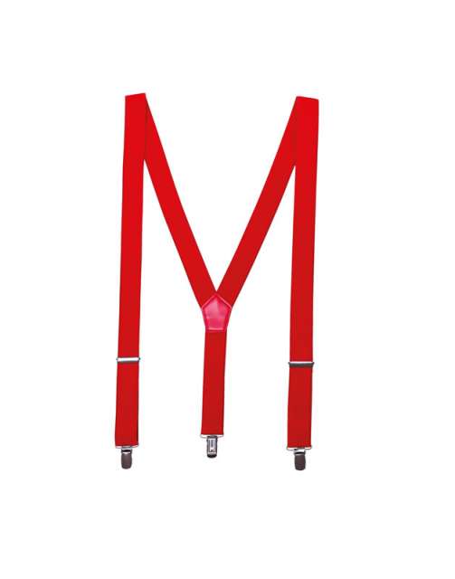 Premier Clip-on Trouser Braces/suspenders - red
