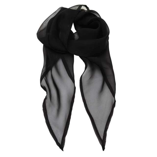 Premier 'colours Collection' Plain Chiffon Scarf - čierna