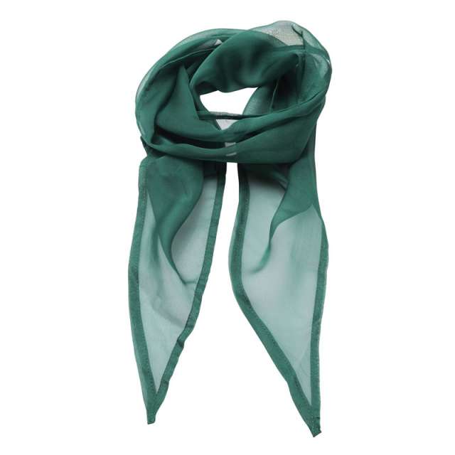 Premier 'colours Collection' Plain Chiffon Scarf - zelená