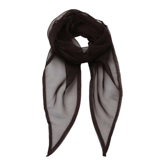 Premier 'colours Collection' Plain Chiffon Scarf - brown