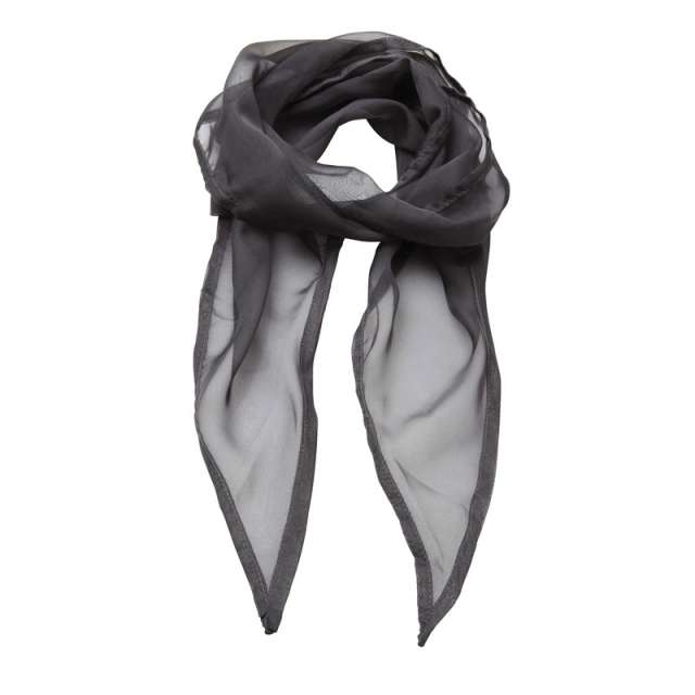 Premier 'colours Collection' Plain Chiffon Scarf - Premier 'colours Collection' Plain Chiffon Scarf - Charcoal