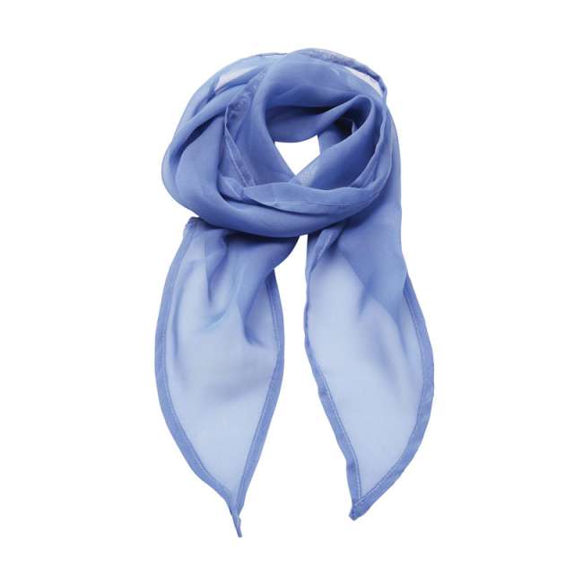 Premier 'colours Collection' Plain Chiffon Scarf - modrá