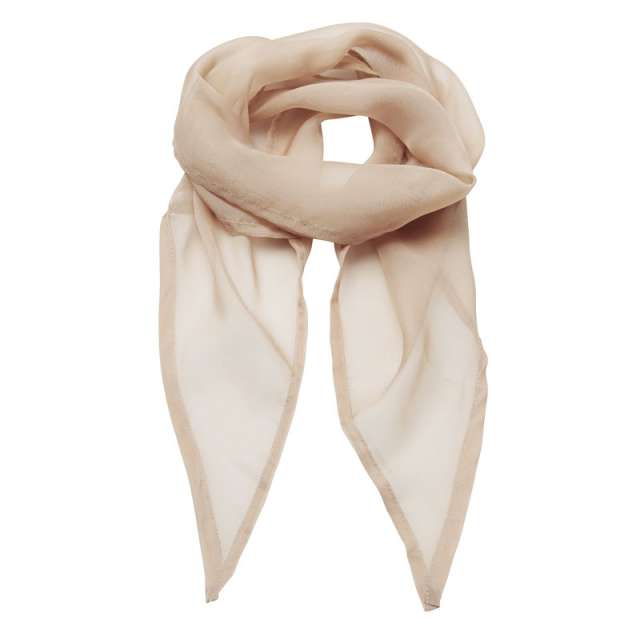 Premier 'colours Collection' Plain Chiffon Scarf - Bräune