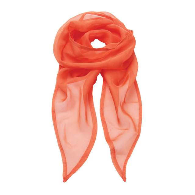 Premier 'colours Collection' Plain Chiffon Scarf - Orange