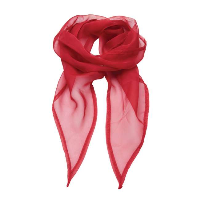 Premier 'colours Collection' Plain Chiffon Scarf - Rot