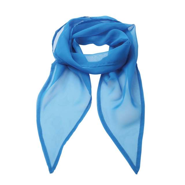 Premier 'colours Collection' Plain Chiffon Scarf - modrá