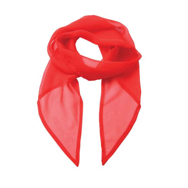 Premier 'colours Collection' Plain Chiffon Scarf - červená