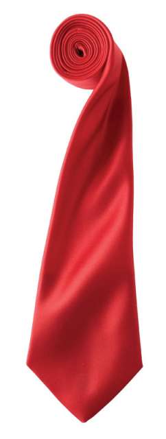 Premier 'colours Collection' Satin Tie - červená