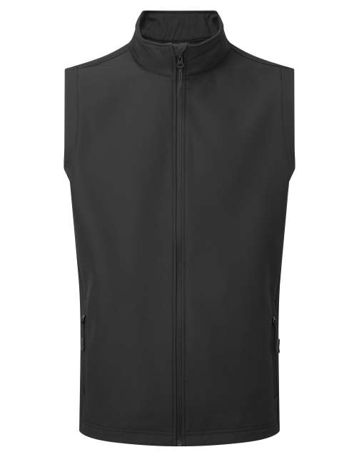 Premier Men’s Windchecker® Printable & Recycled Softshell Gilet - čierna