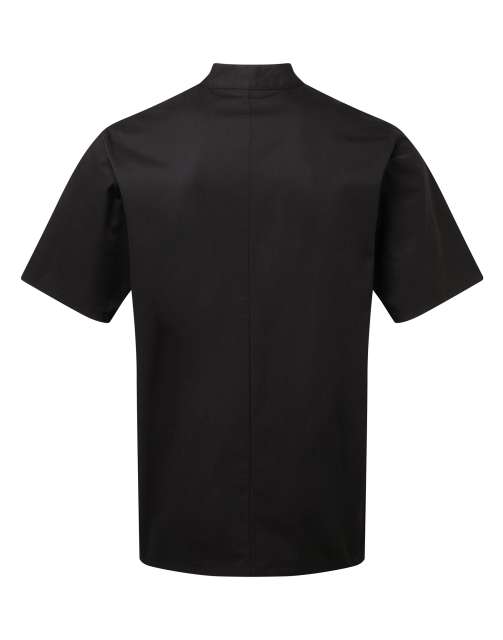 Premier 'essential' Short Sleeve Chef's Jacket - čierna