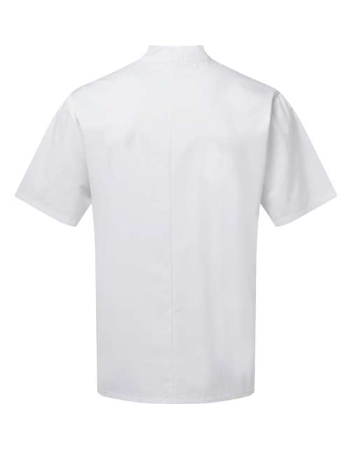 Premier 'essential' Short Sleeve Chef's Jacket - bílá