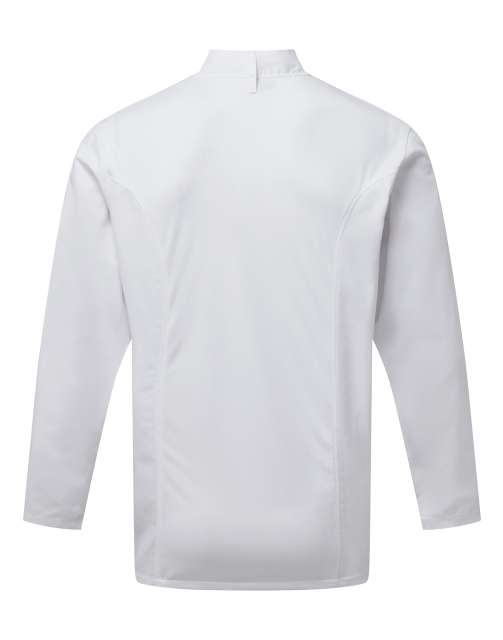 Premier Chef's Long Sleeve Coolchecker® Jacket With Mesh Back Panel - Premier Chef's Long Sleeve Coolchecker® Jacket With Mesh Back Panel - White