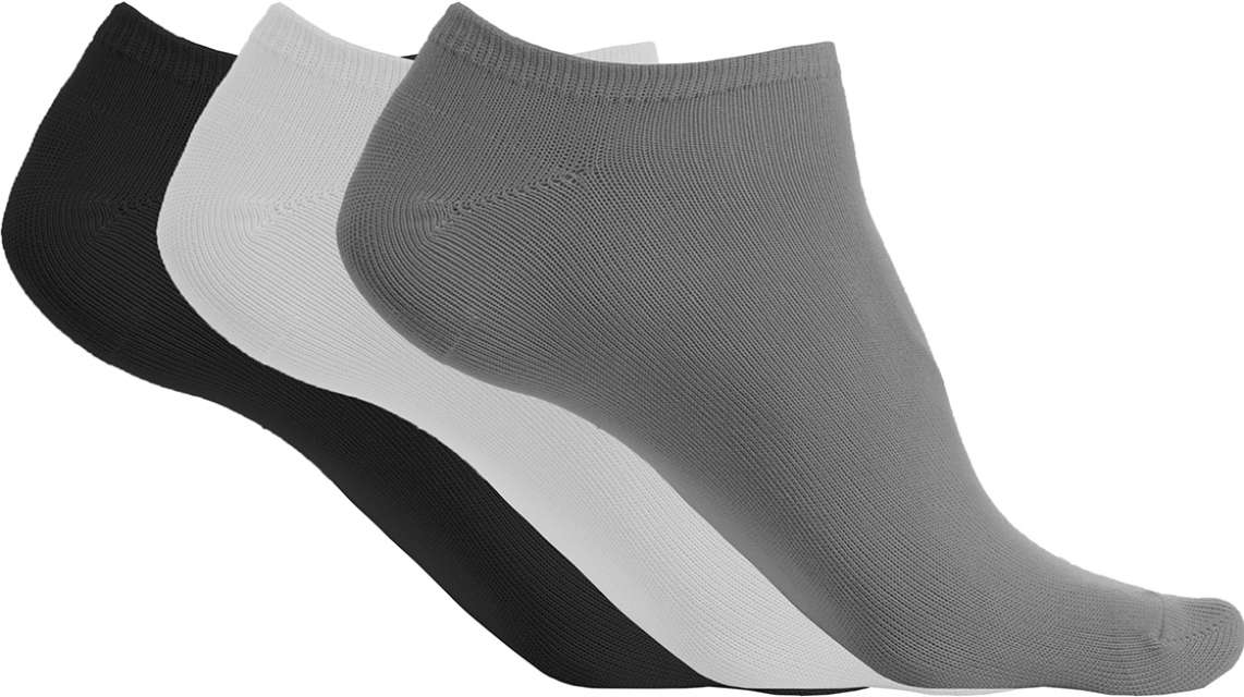 Proact Microfibre Trainer Socks - Pack Of 3 Pairs - šedá