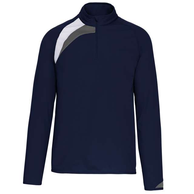 Proact Adults' Zip Neck Training Top - blau