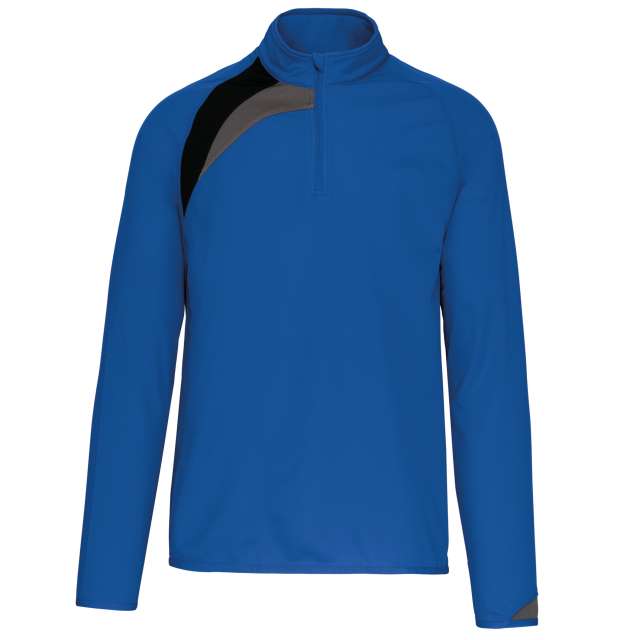 Proact Adults' Zip Neck Training Top - blau