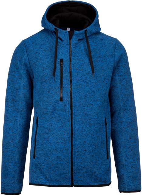 Proact Men's Heather Hooded Jacket - blau