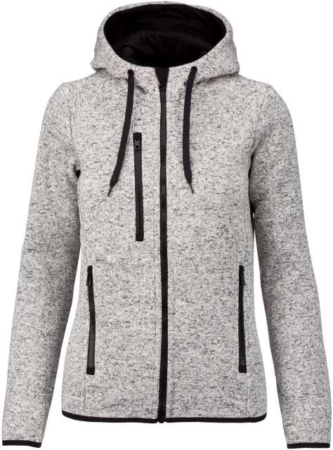 Proact Ladies’ Heather Hooded Jacket - šedá