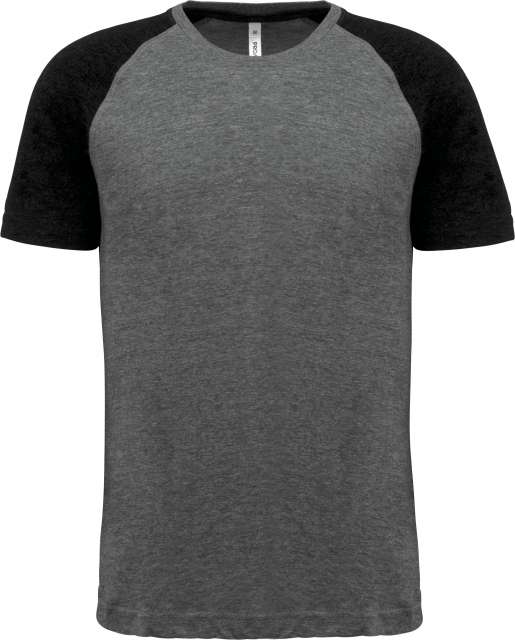 Proact Adult Triblend Two-tone Sports Short-sleeved T-shirt - šedá