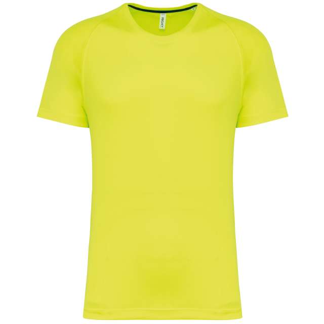 Proact Men's Recycled Round Neck Sports T-shirt - Proact Men's Recycled Round Neck Sports T-shirt - Safety Green