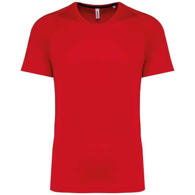 Proact Men's Recycled Round Neck Sports T-shirt - červená