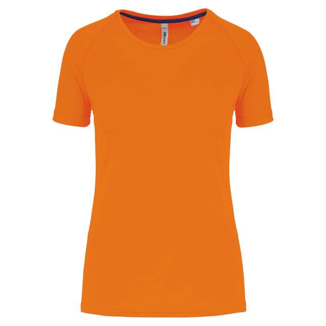 Proact Ladies' Recycled Round Neck Sports T-shirt - Proact Ladies' Recycled Round Neck Sports T-shirt - Safety Orange