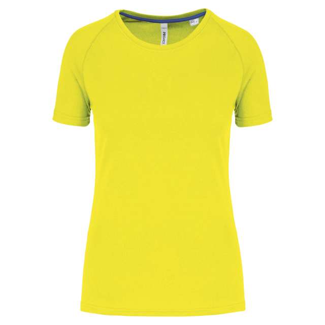 Proact Ladies' Recycled Round Neck Sports T-shirt - žlutá