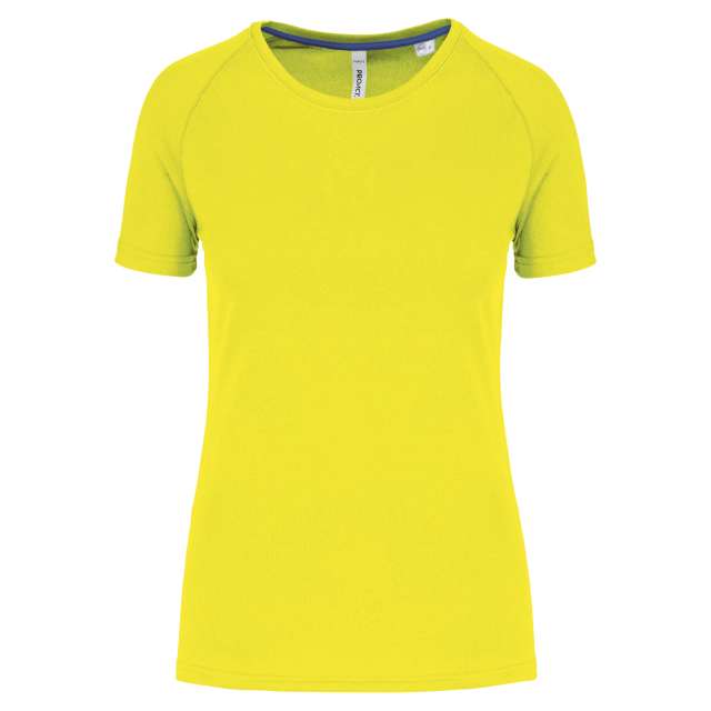 Proact Ladies' Recycled Round Neck Sports T-shirt - Gelb